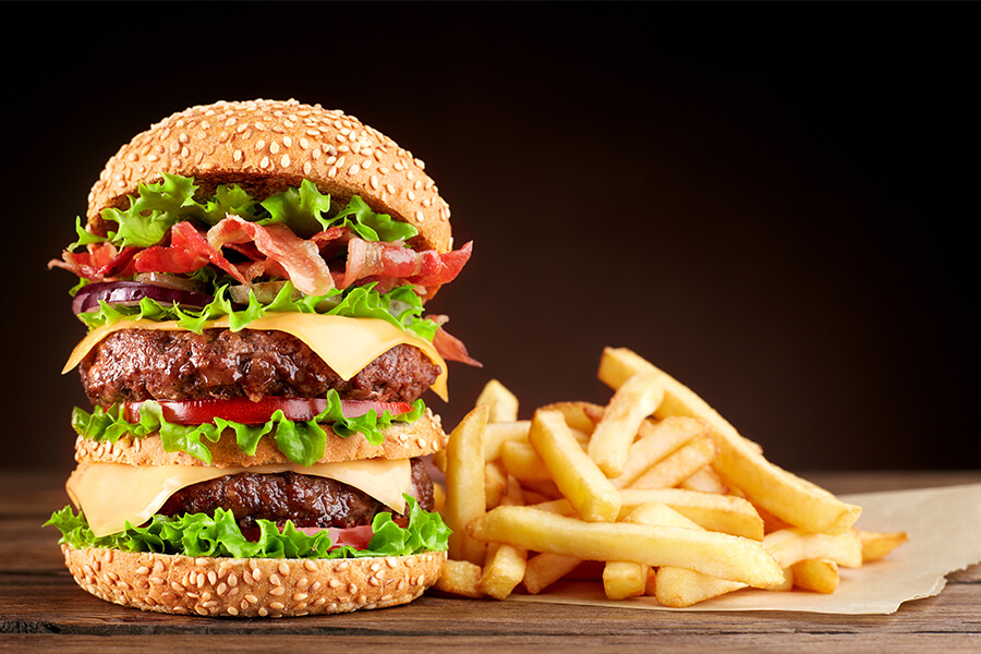  XXL Double Hamburger Menü